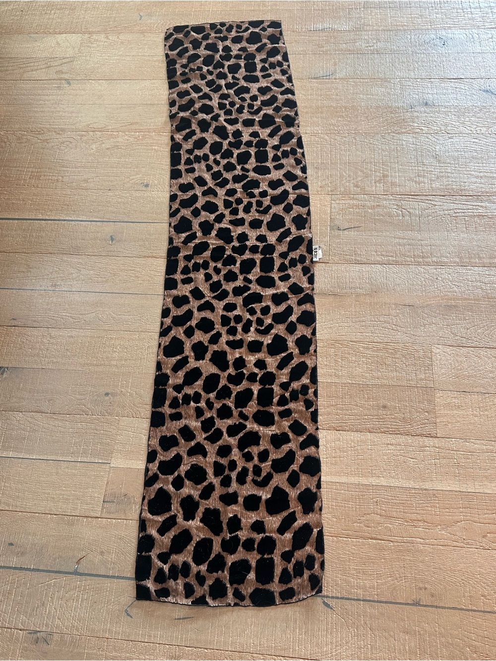 Chico's Leopard Velvet Scarf in Brown and Black
